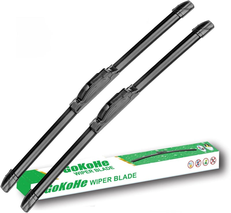 GoKoHe 24" + 24" OEM Quality Windshield Wiper Blades for Mazda MPV 2000-2006 Dodge Ram 1500 2003-2008 Audi A4 2002-2004 Chevrolet Venture 1997-2005 Kia Sedona 2002-2005 Front Windscreen Wiper - Image 1